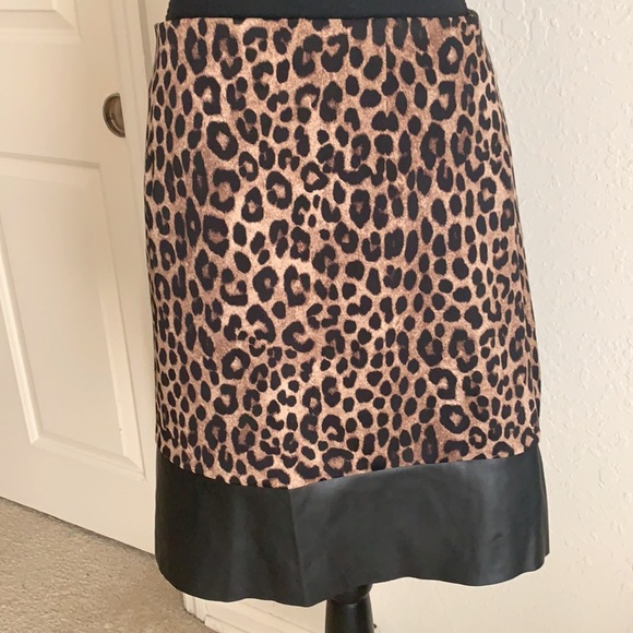 Michael Kors-Leopard Print Skirt-Size Small - Picture 5 of 10